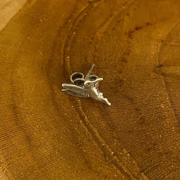 SINGLE Retired James Avery Hummingbird Stud Earring, Sterling Silver - Picture 1 of 2